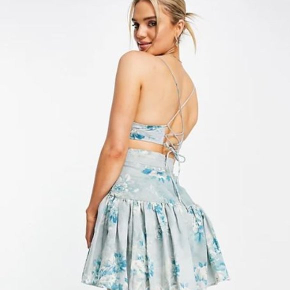 ASOS Design - Strappy Floral Mini Dress - Picture 2 of 7